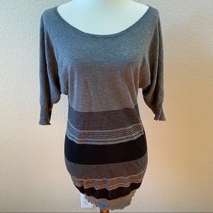 Bebe Striped Tunic Sweater
